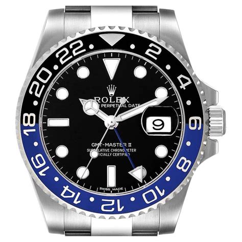 men's rolex gmt master ceramic bezel batman stainless steel watch|Rolex model 116710blnr.